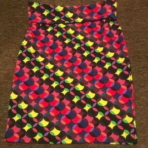 Colorful LuLaRoe small Cassie skirt